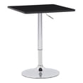 thumbnail image 4 of CorLiving Maya Square Engineered Wood Top Adjustable Height Swivel Bar Table with Metal Pedestal Base, Chrome/Black, 4 of 9