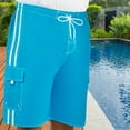 thumbnail image 3 of North 15 Big Boy's Quick Dry Beach Swim Trunks Shorts with Cargo Pokcets-5104B-Aq-10-12, 3 of 7