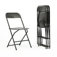 thumbnail image 2 of Emma + Oliver Folding Chair - Black Plastic - 4 Pack 650LB Weight Capacity - Event Chair, 2 of 15