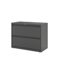 thumbnail image 3 of Hirsh 36 Inch Wide 2 Drawer Metal Lateral File Cabinet for Home and Office, Holds Letter, Legal and A4 Hanging Folders, Charcoal, 3 of 6