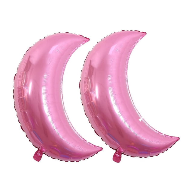 Injueey 2 piezas de decoraciones de fiesta para bebés de un año de edad, suministros para el hogar de gran tamaño, globo elástico en forma Kits de decoración para fiestas Rosado