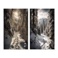 thumbnail image 2 of Designart "Path Through the Frosty Snow Forest III" Snow Wall Art Set Of 2 - White Landscapes Gallery Set For Office Decor, 2 of 7