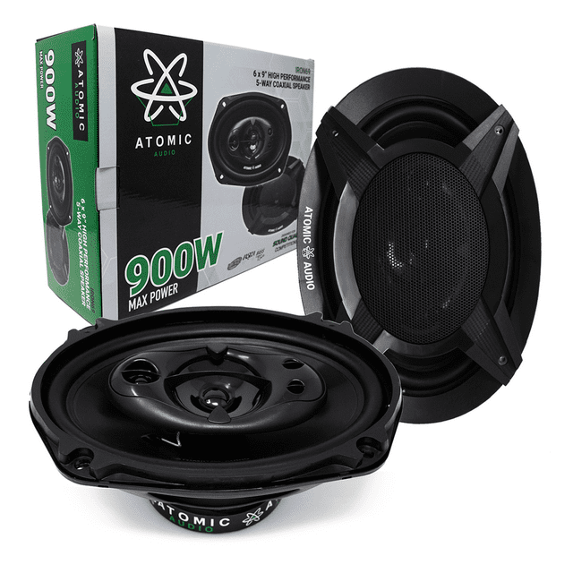 Bocinas Coaxiales Atomic Audio IRON69 900 Watts 6x9 Pulgadas 4 Ohms 5 Vías