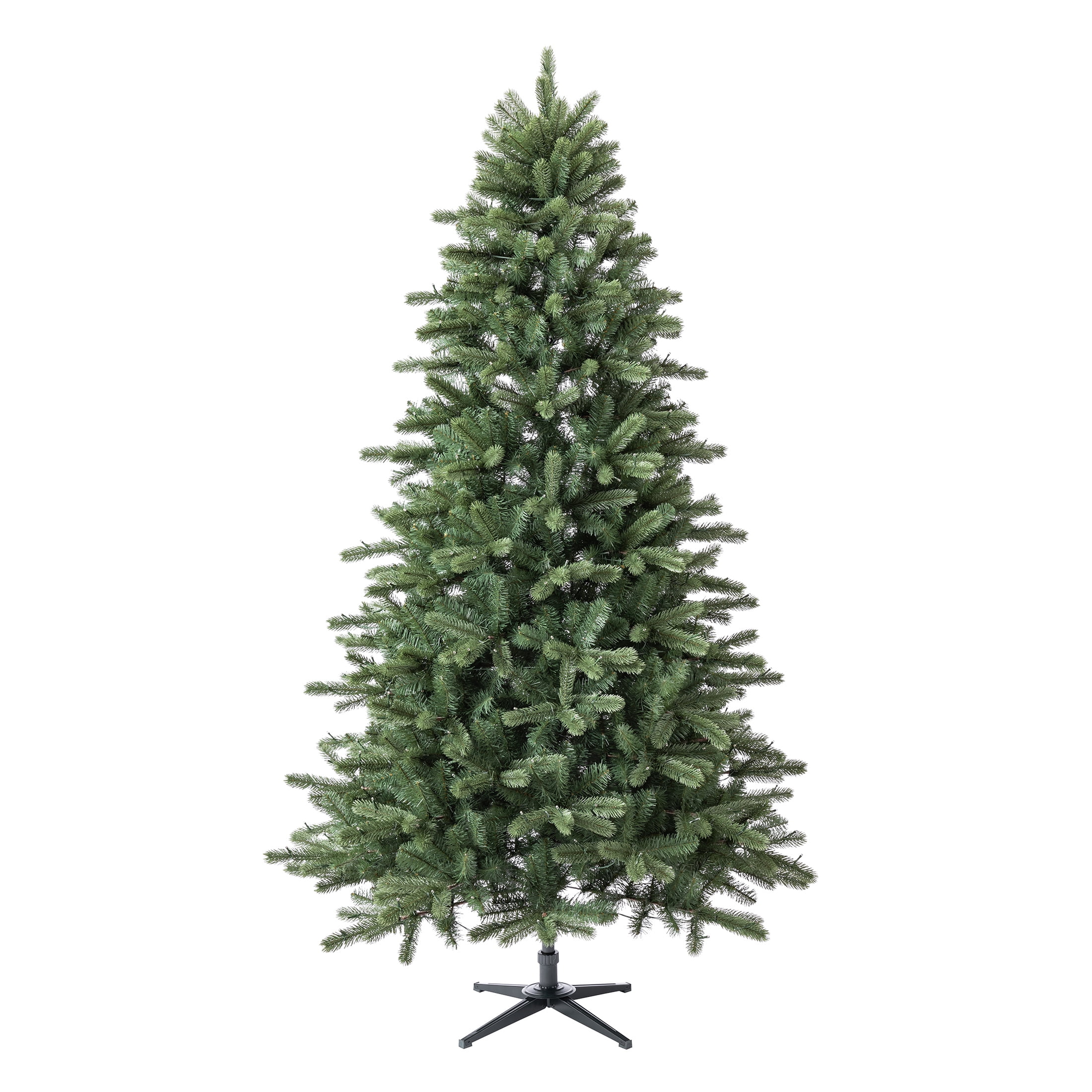 7.5' Pre-Lit Birchwood Fir Green Artificial Christmas Tree with Warm White Twinkle LED Lights and Quick Set, by Holiday Time