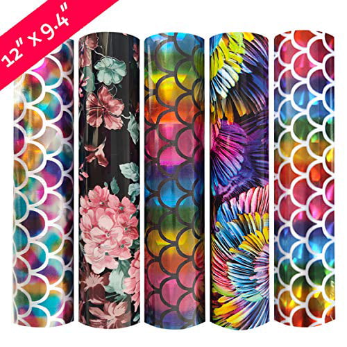 Cutters Printed Vinyl Heat Transfer Vinyl Iron On Vinyl Adhesive Outdoor Vinyl Sheets Sublimation Sheets Watercolor Floral HTV