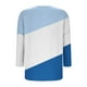 thumbnail image 4 of Ropa de otoño para mujer,Camiseta de mujer, cuello redondo, manga larga, informal, poliéster, estampado liso, corte regular para uso diario, sopatenor, 4 of 7
