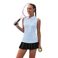 thumbnail image 3 of Pinspark Womens Golf Shirts Sleeveless Tennis Shirt Lightweight UPF 50+ Polo Top Stretchy Quick Dry Sportswear, 3 of 5