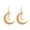 Golden, variant on HUANLEDASH 1 Pair Retro Star Moon Hook Earrings Female Double Moon Hollow Design Drop Earrings Ethnic Style Jewelry Accessories