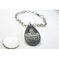 thumbnail image 5 of Custom Engraved Tear Drop Dog Tag Silver Tone Stainless Steel with Rolo Chain Bracelet or Necklace, 5 of 7