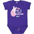 thumbnail image 3 of Inktastic My First Easter with Bunny Behind Egg Girls Baby Bodysuit, 3 of 5