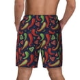 thumbnail image 2 of Lsque Mens Swim Trunks Red Chili Pattern - Bathing Suit Compression Liner - Beach Swim Shorts Swimwear - (S-3XL) - Stretch Quick Dry -X-Large, 2 of 9