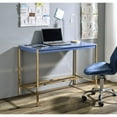thumbnail image 6 of Miekor Furniture Navy Blue and Gold Writing Desk with USB Ports 07457, 6 of 6