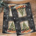 thumbnail image 4 of Black Christmas Tree 1 Pack Kitchen Towel, Water Absorbent Dish Towel, Watercolor Xmas Snowflake Decorative Hand Towels - Quick Drying Cloth for Cooking Baking, 18x28 Inch, 4 of 8