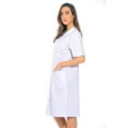 thumbnail image 3 of Dreamcrest Women Short Sleeve Housecoat - Comfortable Loungewear for Sleep and Relaxation (Purple, 3X), 3 of 4