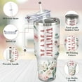 thumbnail image 2 of Mom Tumbler Beat Mom Ever Pink Floral 30 oz Tumblers with Handle and Straw Stainless Steel Insulated Mama Coffee Cup Mug Mama Gifts for Mom Mama Mother, 2 of 6