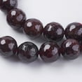 thumbnail image 3 of Natural Garnet Beads Strands Faceted Round 10mm Hole: 1mm about 38pcs/strand 15.75 inch, 3 of 3