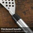 thumbnail image 2 of BESTONZON Stainless Steel Crescent Pan Pot Strainer Spaghetti Pasta Fry Drainer Handheld Kitchen Utensil, 2 of 6