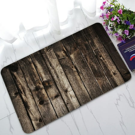Pottery Barn Bathroom Colors GCKG Rustic Old Barn Wood Non-Slip Doormat Indoor/Outdoor/Bathroom Doormat 30 x 18 Inches ()