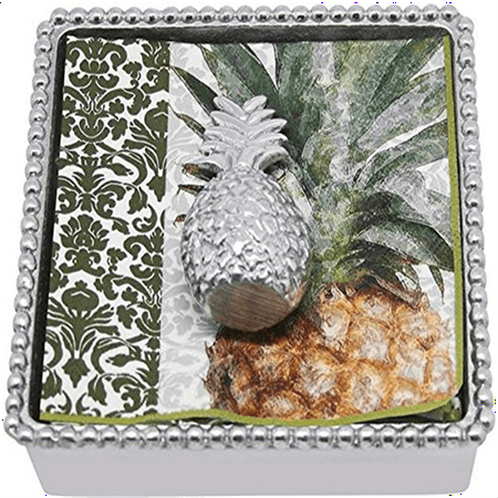 Mariposa Pineapple - Mariposa Pineapple Beaded Napkin Box