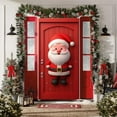 thumbnail image 6 of Jolly Santa Christmas Door Cover for Outdoor Use, 35x71 Inch Weather-Resistant Front Door Banner for Holiday Home Decor, 6 of 6