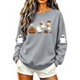 thumbnail image 6 of Meichang Halloween Sweatshirt for Women Ghost Graphic Sweatshirts Oversized Long Sleeve Crew Neck Pullover Casual Sweatshirt, 6 of 6
