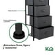 thumbnail image 4 of Comoda Cajonera de 4 Cajones Mueble Organizador Tela Madera gris M, 4 of 5