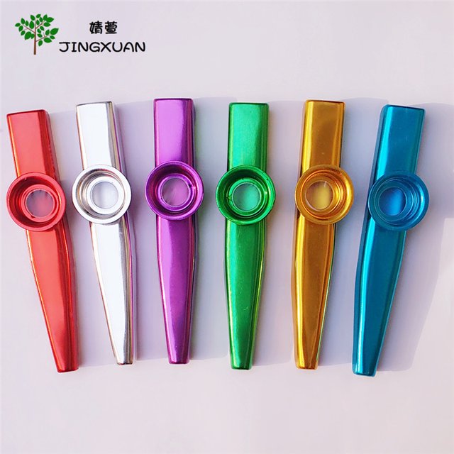 卡祖笛 奥尔夫打击乐器 金属卡祖笛 Kazoo 幼教玩具儿童音乐器材as the picture Deng Xun unisex