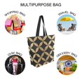 thumbnail image 7 of FORMRS Womens Canvas Tote Bag with Zipper Inner Pocket Shoulder Handbag, Black Geometric, 7 of 7