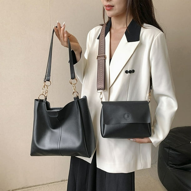 Bolsos de mujer de moda, bolso multifuncional de gran capacidad, conjunto de dos piezas, bolso de hombro tipo bandolera que combina practicidad y moda, bolso de PU para mujer.