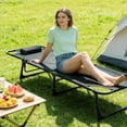 thumbnail image 4 of Folding Camping Cot, Heavy Duty Collapsible Foldable Camping Bed for Adults, Indoor Outdoor Portable Sleeping Cot for Hiking, Camping, Fishing，Hunting, 4 of 8