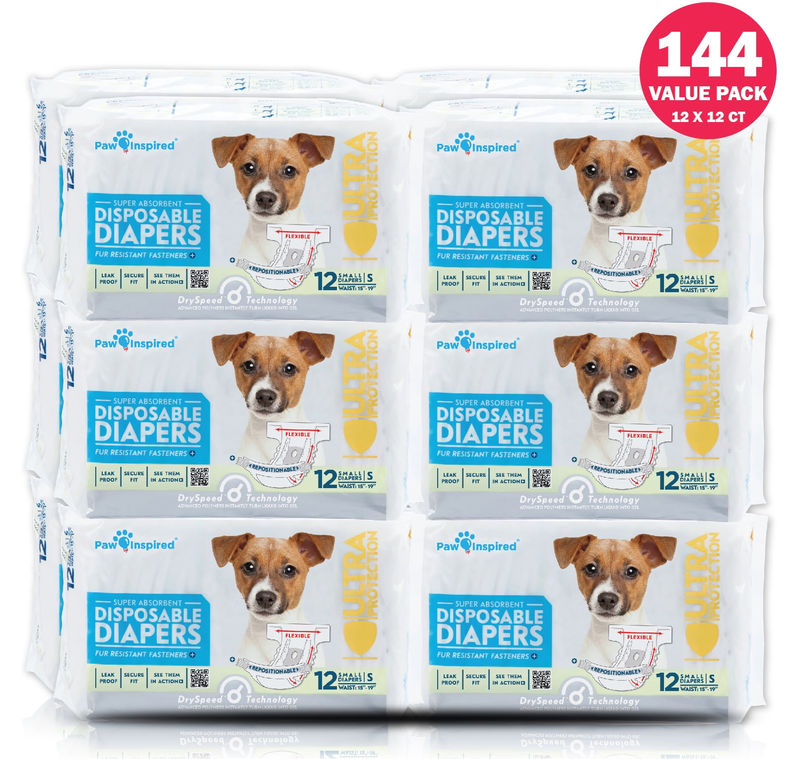 Paw Inspired Disposable Dog Diapers Female Puppy, Doggie, Cat Diapers