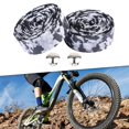 thumbnail image 2 of AMLESO Bike Handlebar Tape Bar Tape Nonslip Shock Absorbing Portable Bike Grip Tape Handle Wrap for Outdoor Bicycling Riding Black White, 2 of 10