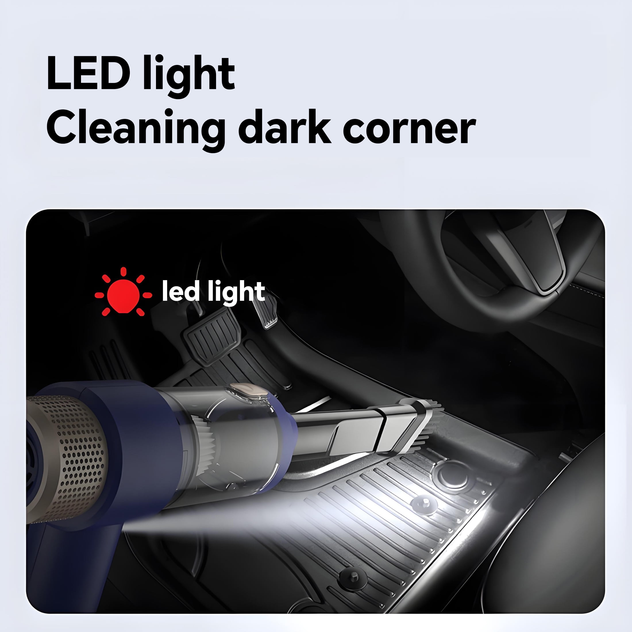 SIMWAL Handheld Vacuum Cleaner, 9000Pa Air Duster and Vacuum Cleaner with LED Light, Portable Cordless Car Vacuum with Multi-Nozzles, Mini Vacuum for Car, Office, Home