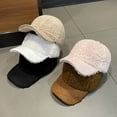thumbnail image 4 of CoCopeanut Topi Bulu Domba Baru Perempuan Musim Gugur Musim Dingin Versi Korea Pasang Huruf Topi Hangat Topi Bisbol Mewah Topi Bisbol Musim Dingin Gorras Hombre, 4 of 6