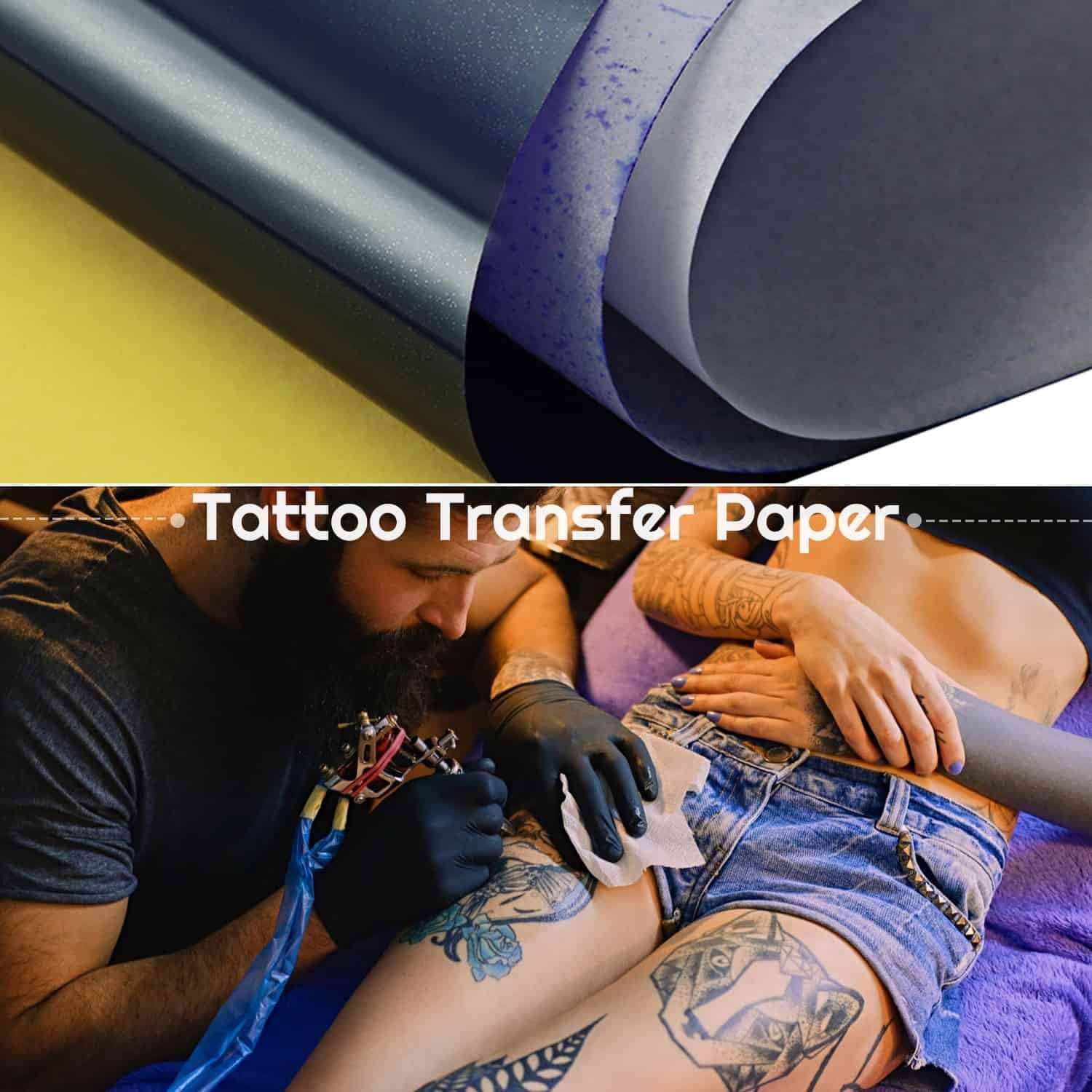 38 Sheets Tattoo Transfer Paper, Stencil Paper for Tattooing, 8 1/4" x 11 3/4