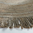 thumbnail image 3 of SAFAVIEH Braided Abby Solid Fringed Area Rug, Grey, 4' x 4' Round, 3 of 5