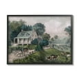 thumbnail image 2 of Stupell Industries Classic Countryside House Painting Roaming Farm Animals Painting Gray Framed Art Print Wall Art, Design by Daphne Polselli, 2 of 5
