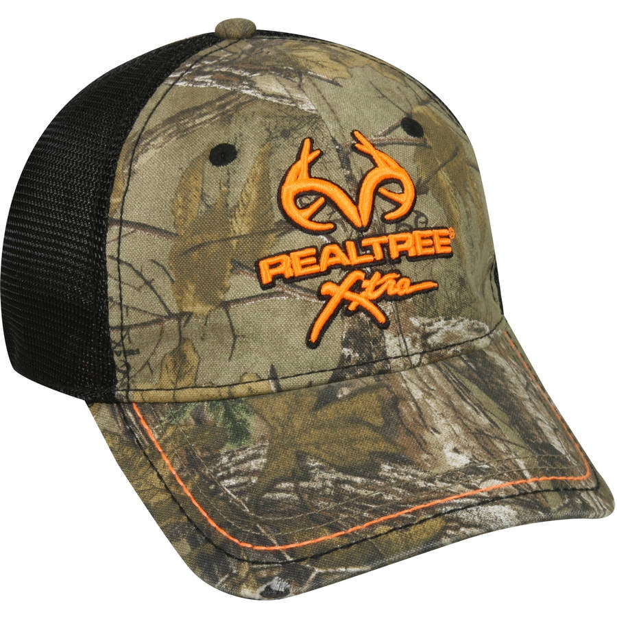 Mesh Back Camo Cap, Xtra Camo/Black, Flexible Fitted