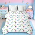 thumbnail image 1 of Manfei Colorful Kids Dinosaur 7pcs Bedding Comforter Set,Ancient Animal Queen Bedding Sets For Boys Teens,Reversible, 1 of 6
