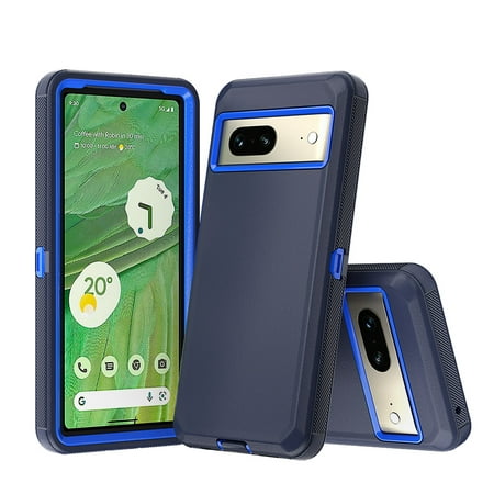 NIFFPD Pixel 7 Pro Case, Shockproof Drop protection Phone Case for Google Pixel 7 Pro Case Dark blue&Blue