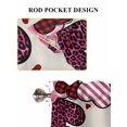 thumbnail image 6 of Valentine's Day Bathroom Window Curtain, Pink Strip Love Hearts Rustic Burlap Light Filtering Coffee Kitchen Curtains, Bedroom Living Room Curtains 2 Panel 84"x54", 6 of 6