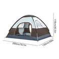 thumbnail image 2 of 4 Person Camping Tent Portable Instants Waterproof Tent With Storage Bag, Waterproof Family Camping Tent, Easy Set Up Tent, Windproof Dome Tent for Camping Outdoor Hiking Picnic Traveling,Black, 2 of 6
