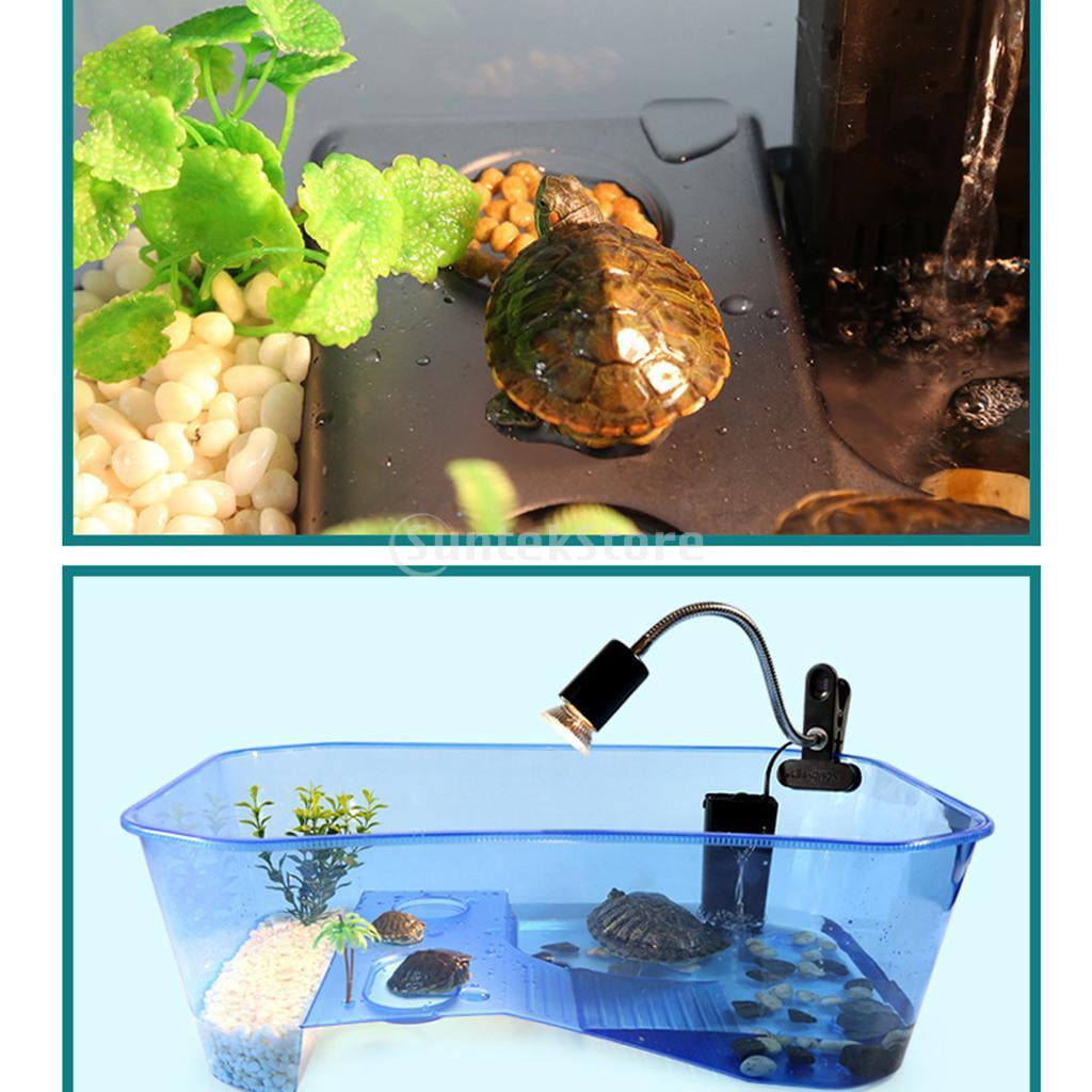 Tortoise Habit, Reptile Tanks with Basking Ramp and Rest Plforms ( )