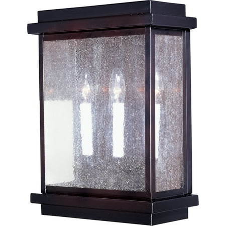 Maxim 4650 Burnished / Seedy Glass Cubes 15" 3 Light Wall Sconce