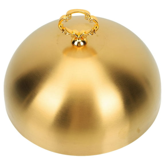 PTOOTP Golden Stainless Steel Food Dome Cover Anti-Splash Plate Cover for Restaurant Serving and Food