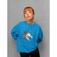 thumbnail image 2 of Unicorn Skull Neighing Sweatshirt Women -Smartprints Designs, Female Medium, 2 of 4