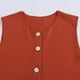 thumbnail image 5 of HH TRAF Conjunto de 2 piezas formado por camiseta y pantalón corto, de punto, sin mangas, con escote redondo y cintura elástica y falda midi con dobladillo con abertura, 5 of 5