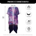 thumbnail image 6 of HELLHERO High Quality Fabrics Bathing Suit Cover Up for Hawaii Vacation Loose Free Size Long Kimono Swimsuit Cover Up Cosmic Mandala Bloom, 6 of 6