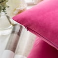 thumbnail image 5 of Phantoscope Soft Silky Velvet Series Square Decorative Throw Pillow Cusion for Couch, 18" x 18", Pink, 1 Pack, 5 of 7