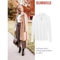 thumbnail image 4 of Women's Long Sleeve Slim Fit Mock Turtleneck Basic T-Shirts Blouse Tops, 4 of 5